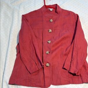 Vintage linen button top coat